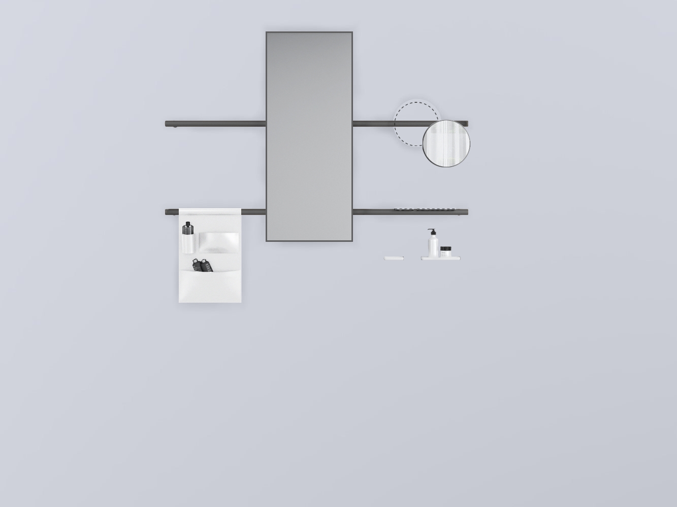 SWSTR-CM+SWSPR-CM+SWSPI-CM+SWM10-BI+SWM20-BI+SWSCR-BI прямоугольный стали cielo Siwa Ceramica Cielo