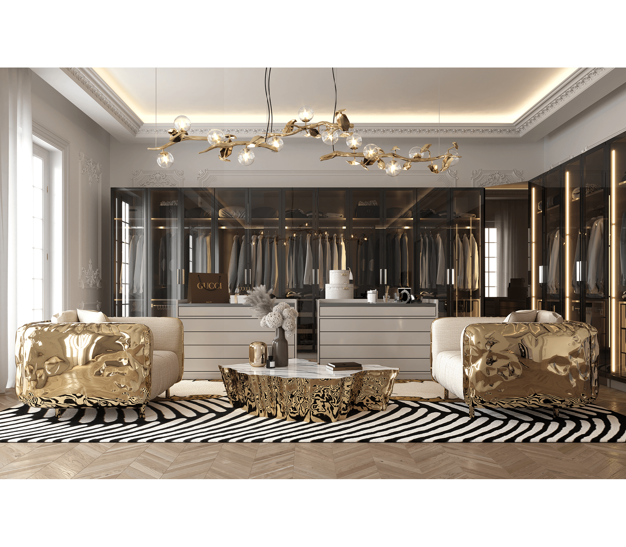 0-146 Золотой центральный стол Eden Boca Do Lobo  - Вид №8