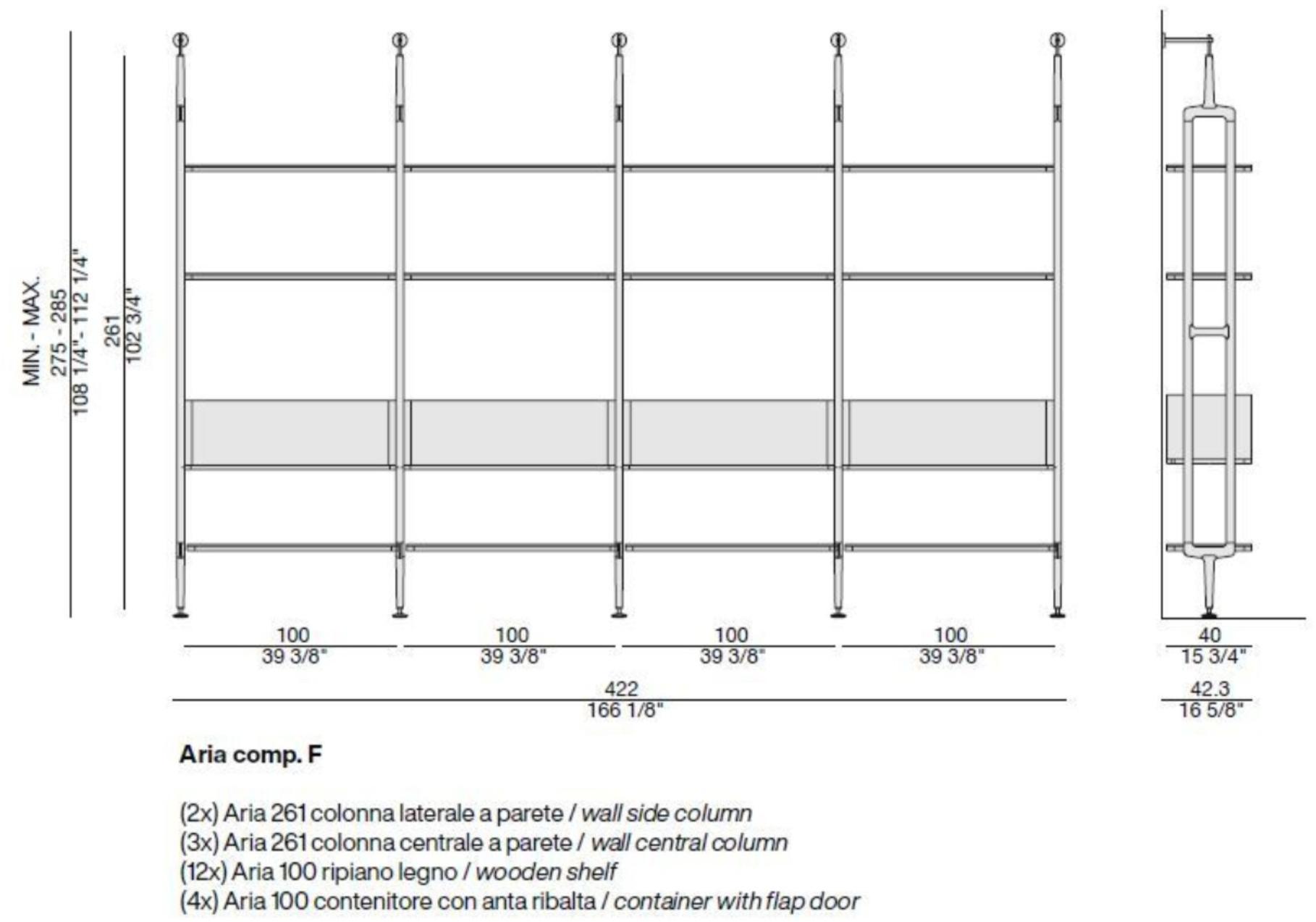 Porada Модульный книжный шкаф ясеня с ящиками Nineteen sun-id-1387246 - Вид №5