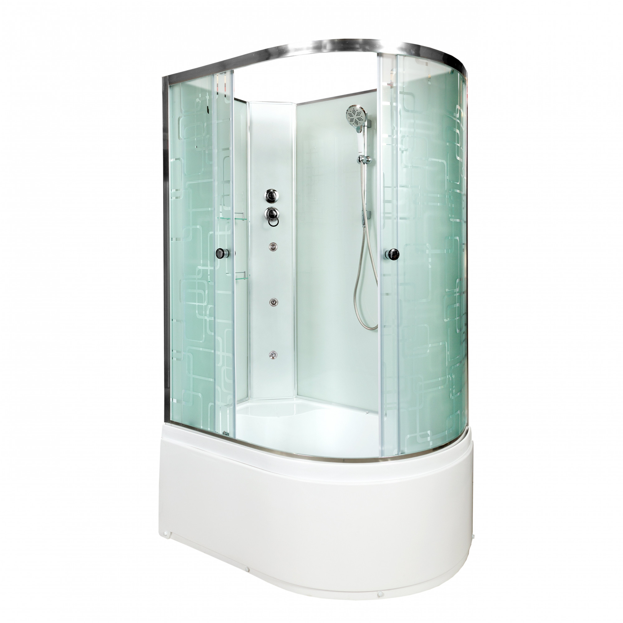 L 990 стандартная Душевая кабина DETO Серия L ЕМ4511 L  N с гидромассажем (гм.)