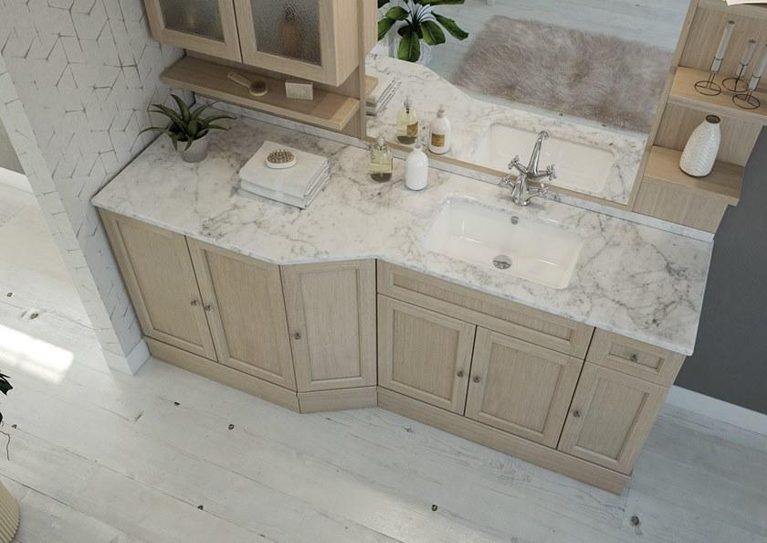 LEGNOBAGNO Мебель для умывальника из дуба напольная с зеркалом Retrò RETRO sun-id-1432495 - Вид №1