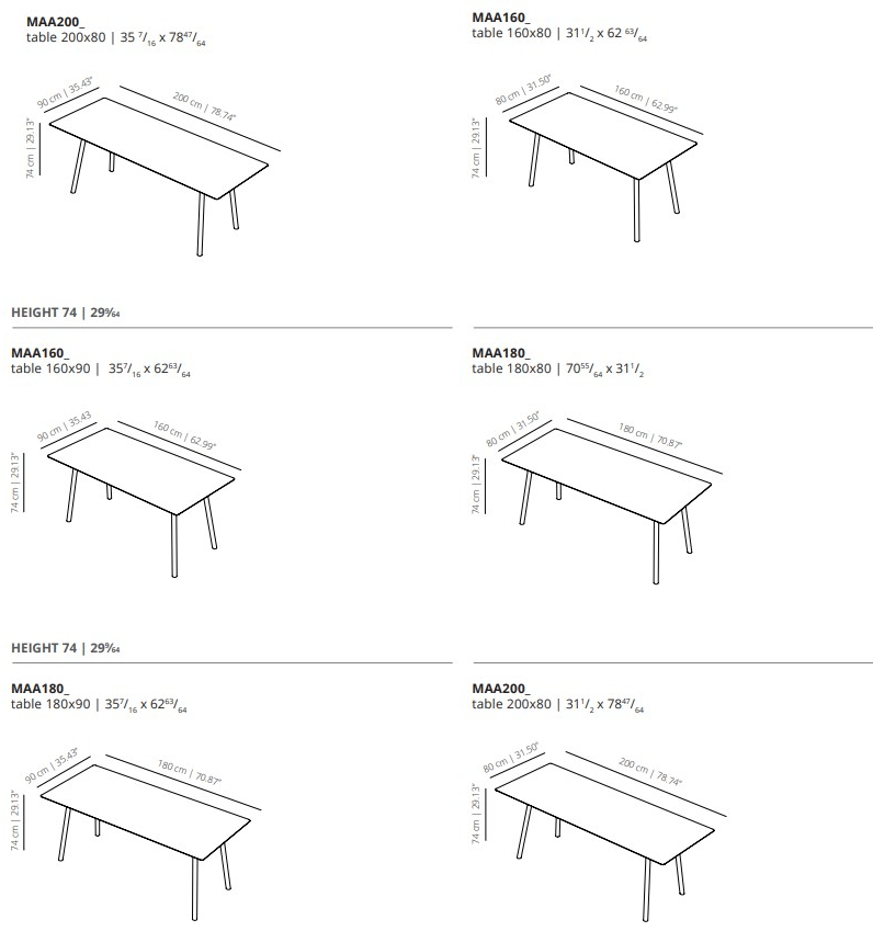 Viccarbe Прямоугольный стол в мдф Maarten sun-id-1453986 - Вид №4