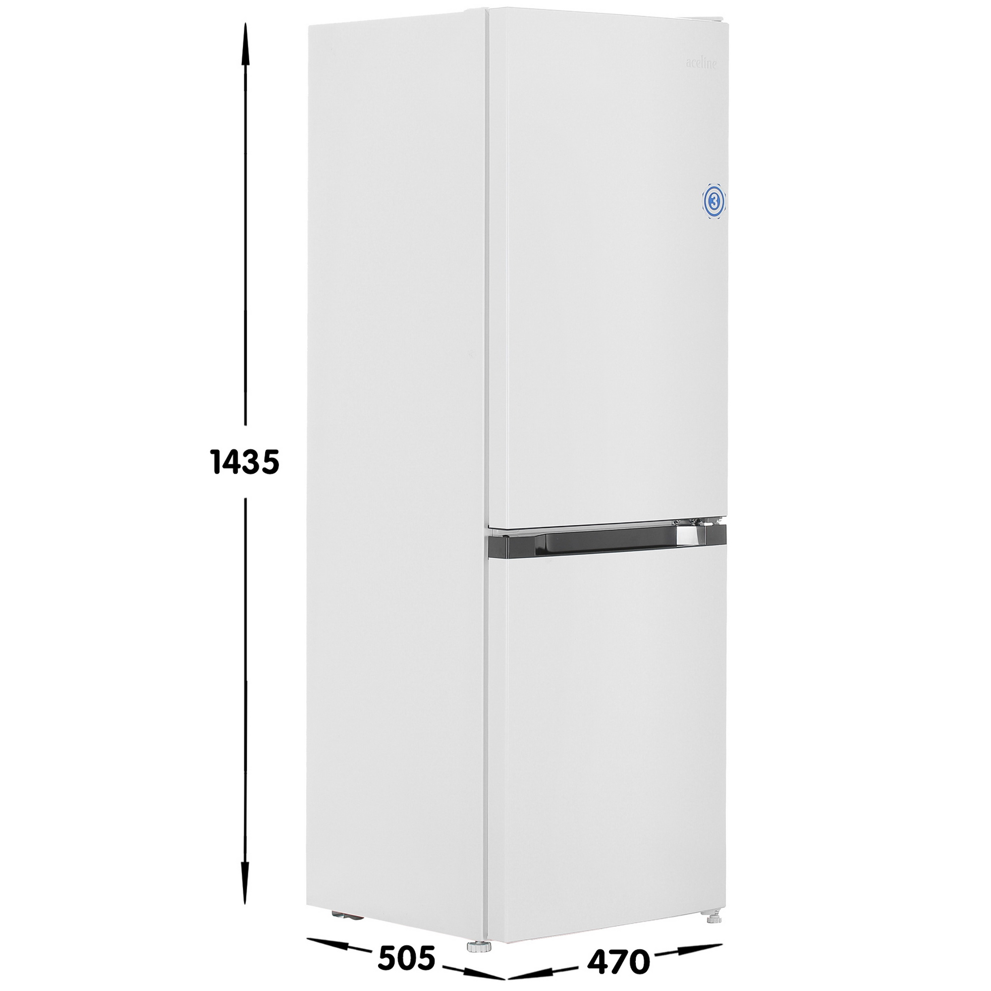 5401318 Холодильник с морозильником   Aceline B16AMG белый STDN-0124788 - Вид №6