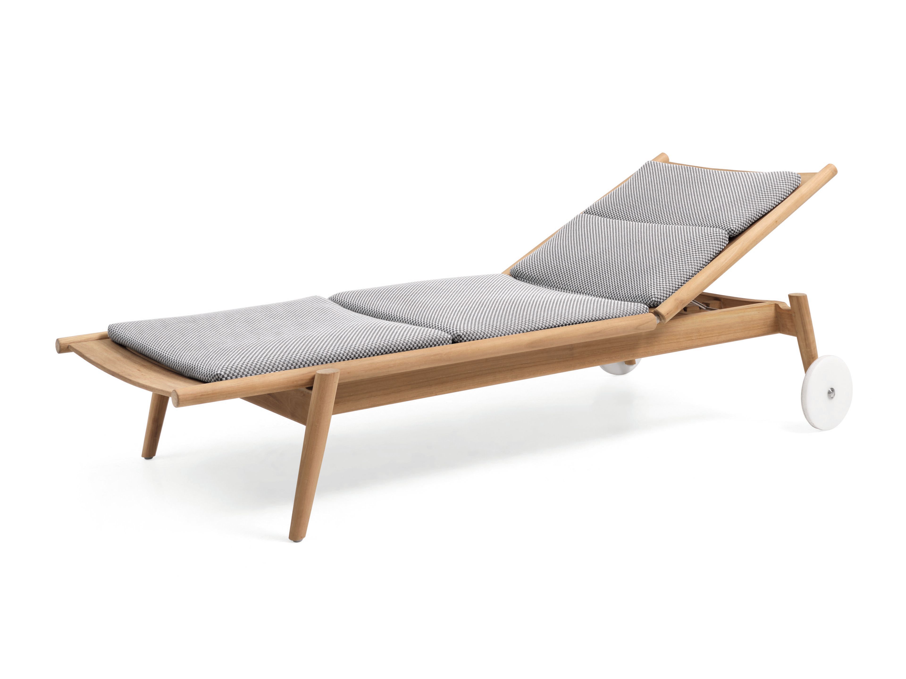 Садовая кровать с откидной спинкой из тикового дерева с колесами Gervasoni Gervasoni Outdoor ARCH-00128721