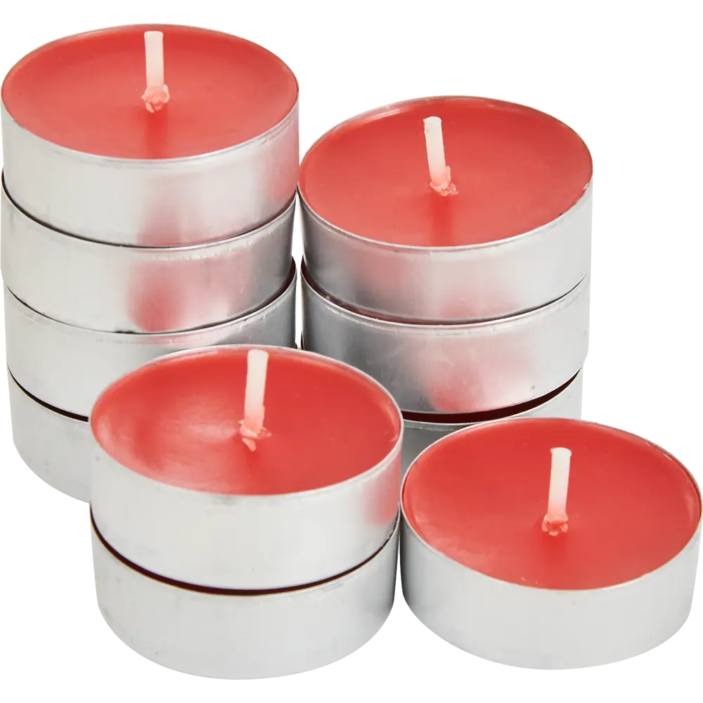 Набор свечей чайных ароматизированных клюква красный 10 шт Santreyd STLM-2193276