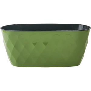 Горшок для цветов Homver Laurel 35.4x15.2x15 см v5 л пластик зеленый