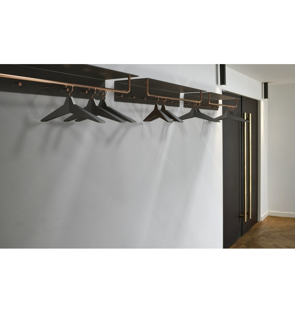 FROST Вешалка для верхней одежды UNU 1000 » черный / медь Алюминий / нержавеющая сталь Черный / медь U4017-CB  - Вид №3