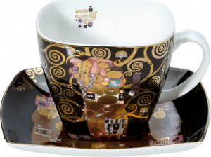 1047932 Goebel Чашка с бл. 90мл "Поцелуй" Климт Фарфор