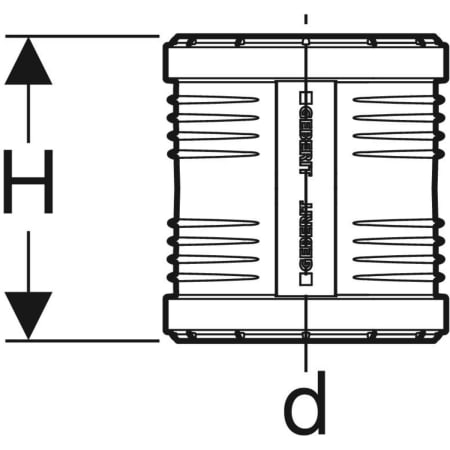 390.217.14.1 Муфта надвижная Geberit Silent-PP Geberit  - Вид №2