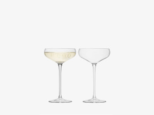 Набор бокалов для шампанского из дутого стекла - 300 мл