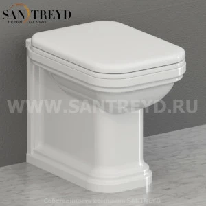 411801 Приставной унитаз напольный Белый Kerasan Waldorf Италия