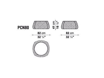 Круглый стол из полиэтилена B&B Italia Outdoor Canasta ARCH-00058412