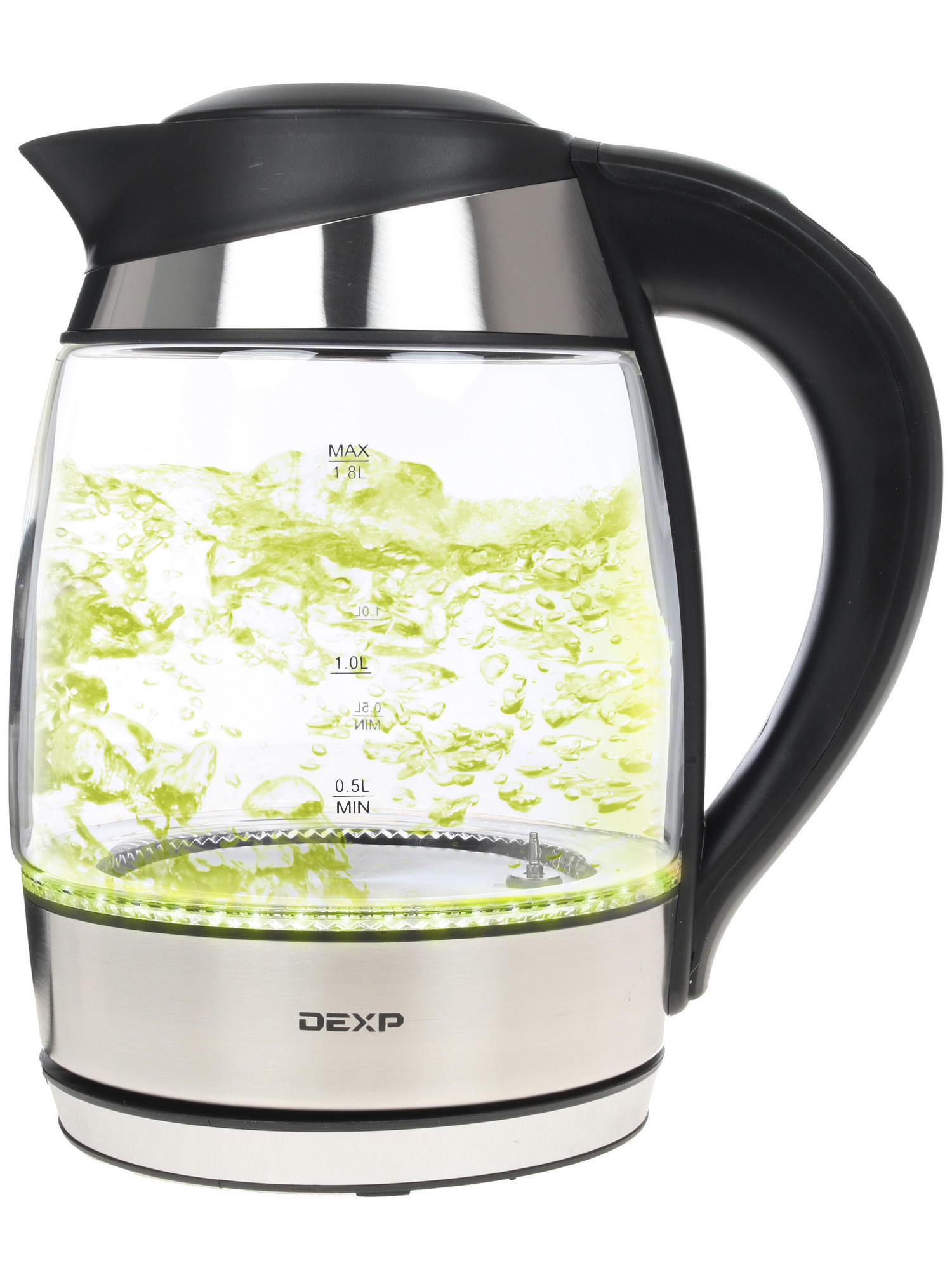 1146033 Электрочайник DEXP KG-1800 Smart серебристый STDN-0007288 - Вид №3