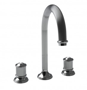 24501 / СТ-РБ Смеситель для раковины на три отверстия со сливом clic-clac. Bongio Royale80