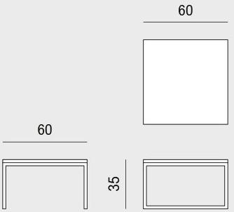 Viganò Низкий квадратный журнальный столик из металла и дерева Apollo sun-id-1410350 - Вид №2