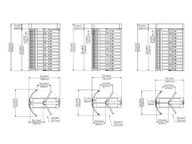 Турникет в полный рост ASSA ABLOY Entrance Systems ASSA ABLOY FT100 ARCH-00122500 - Вид №2