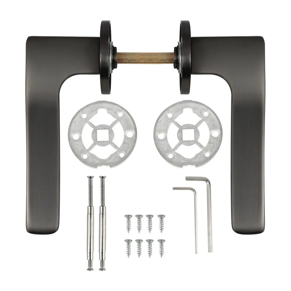 Дверные ручки Edson EDS-89H-R2 графит для межкомнатных дверей 85169314 STLM-0059364 - Вид №1