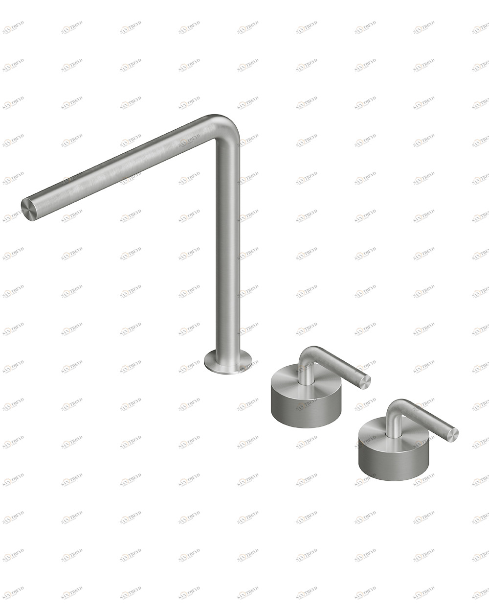 Лево. 14 34 V. Смеситель с тремя отверстиями Quadrodesign LEVO