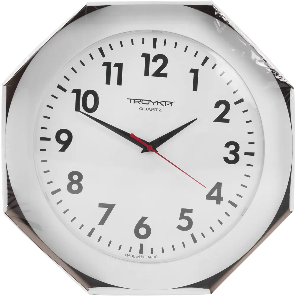 Настенные часы Troykatime Эконом - белый круглый циферблат 30 см 89371947 STLM-1574034 - Вид №4