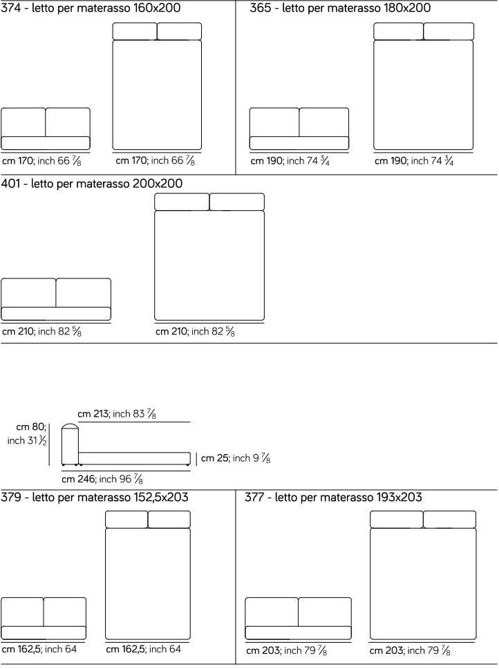 AMURA Двуспальная кровать из ткани с мягким изголовьем Lapis Am035.365 - Вид №2