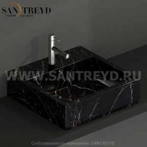 SCQ51PN Подвесная раковина настенная прямоугольная Ceramica Globo  черная