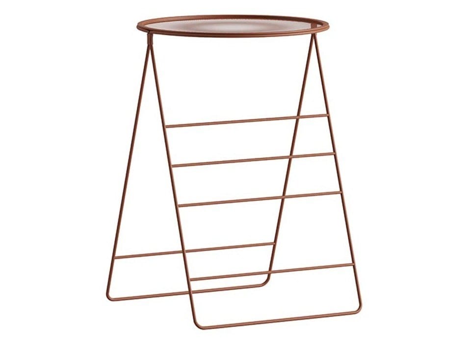 Высокий окрашенный металлический журнальный столик с подносом Ersa HI ARCH-00153049 - Вид №7