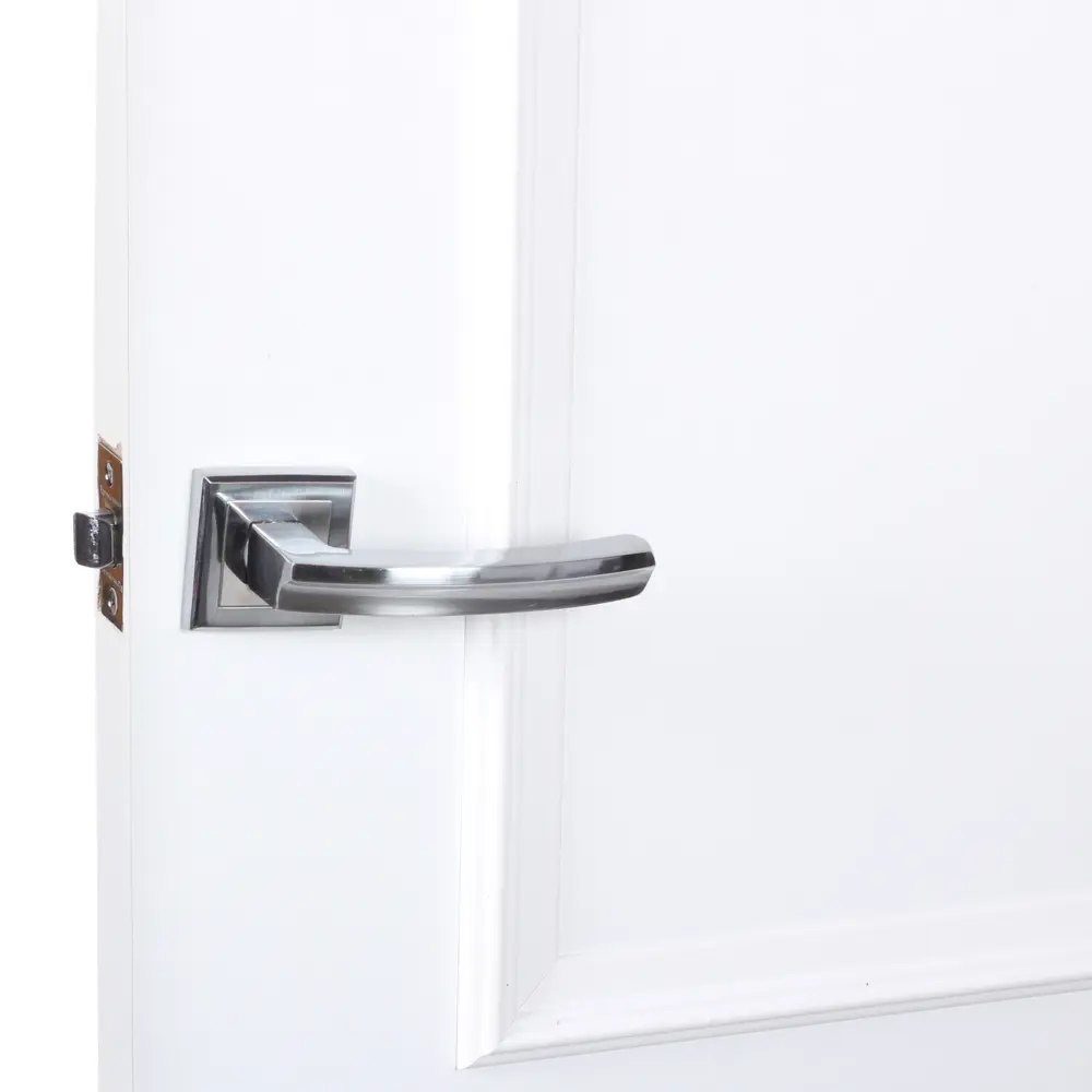 Ручка дверная на розетке Фабрика замков A 204 LPD, цвет глянцевый белый STLM-2030363 - Вид №6