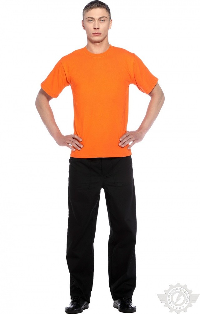 61040 Футболка "Престиж" оранжевая  Одежда для официантов  размер XL (52) Спецодежда  - Вид №8