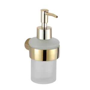 Дозатор для мыла идея стекло/металл золото