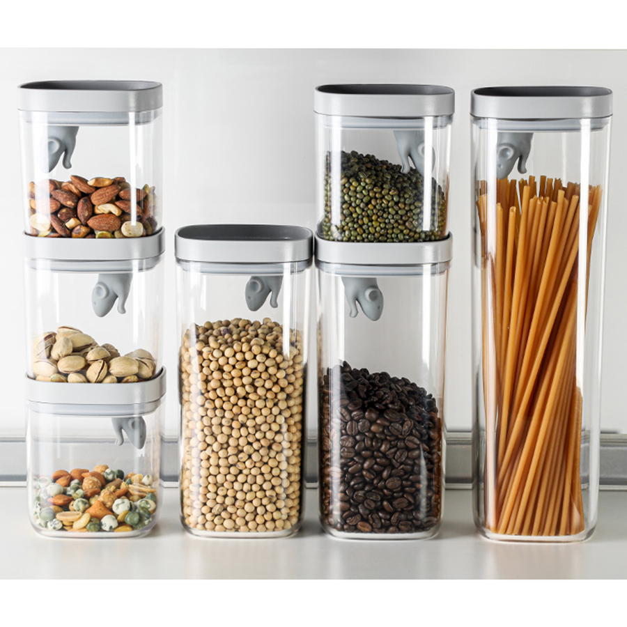 QL10347-CL-GY Контейнер для пищевых продуктов lucky mouse 2 л Qualy  - Вид №7