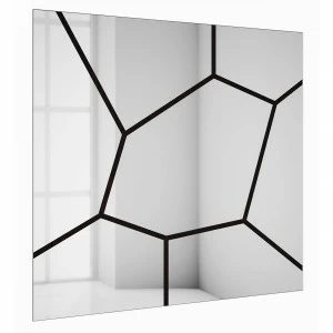 Зеркало большое квадратное черное "Слоу-1" GRAUM ДИЗАЙНЕРСКИЕ 304103 Черный