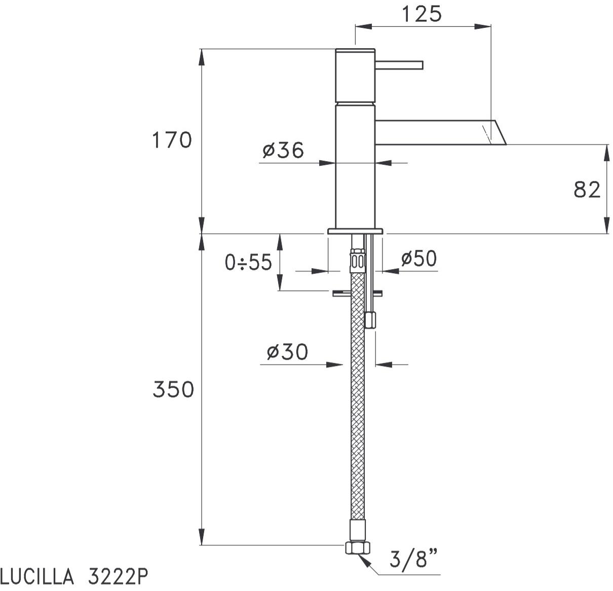 RUBINETTERIE STELLA Смеситель для раковины, однорычажный Lucilla sun-id-1389753 - Вид №4