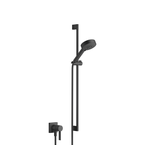 Смеситель однорычажный скрытого монтажа со встроенным душем с душевым набором без ручного душа - матовый черный 36013970-33