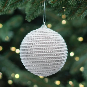 Елочный шар KREAFORTA с бисером ø9.8 см разноцветный с блестками 89420653