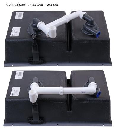 523152 Кухонная мойка Blanco Subline 430/270-U темная скала  Blanco Subline Темная скала - Вид №5