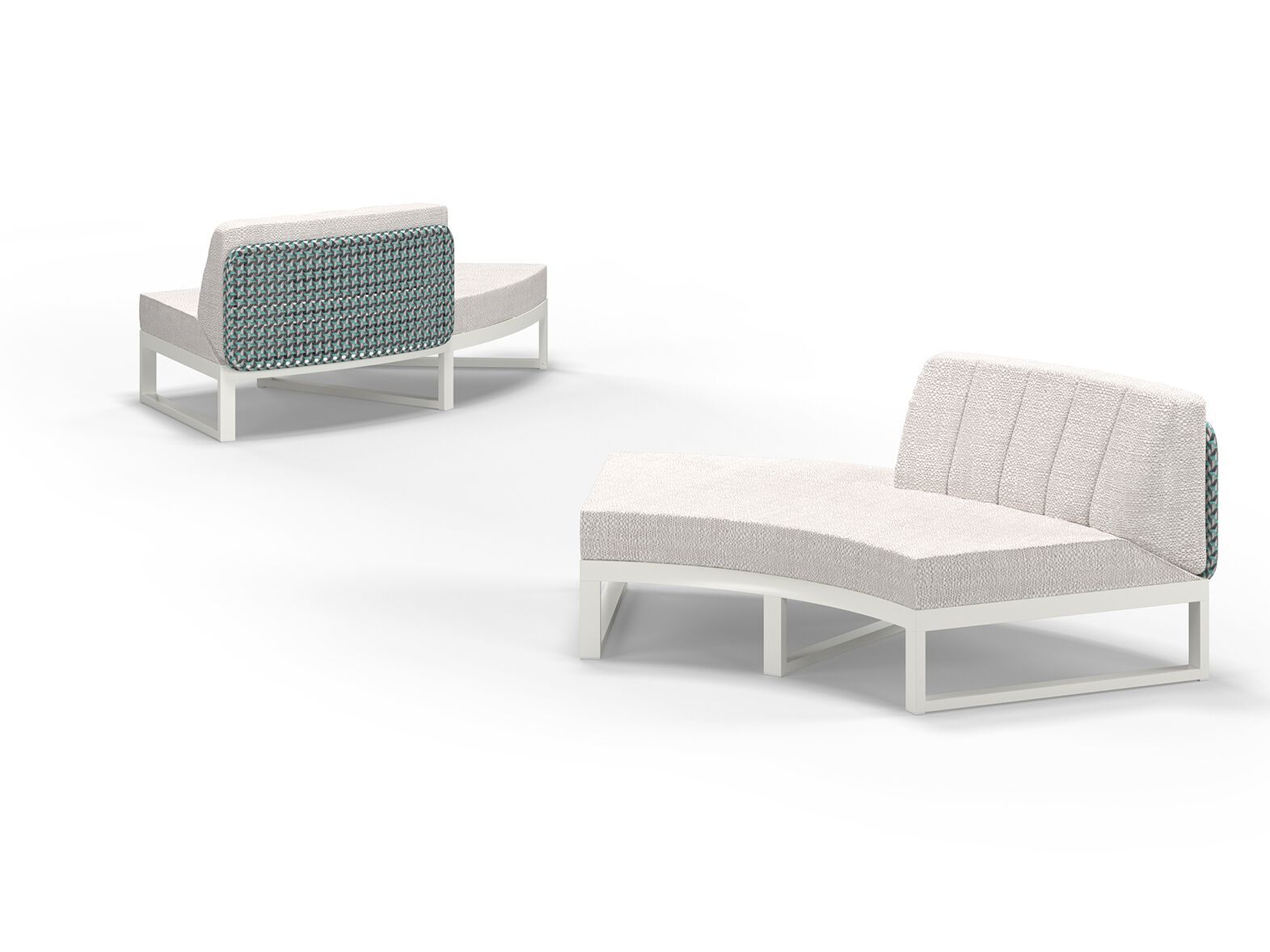 Тканевый изогнутый модульный садовый диван MAMAGREEN Munia ARCH-00118904 - Вид №2