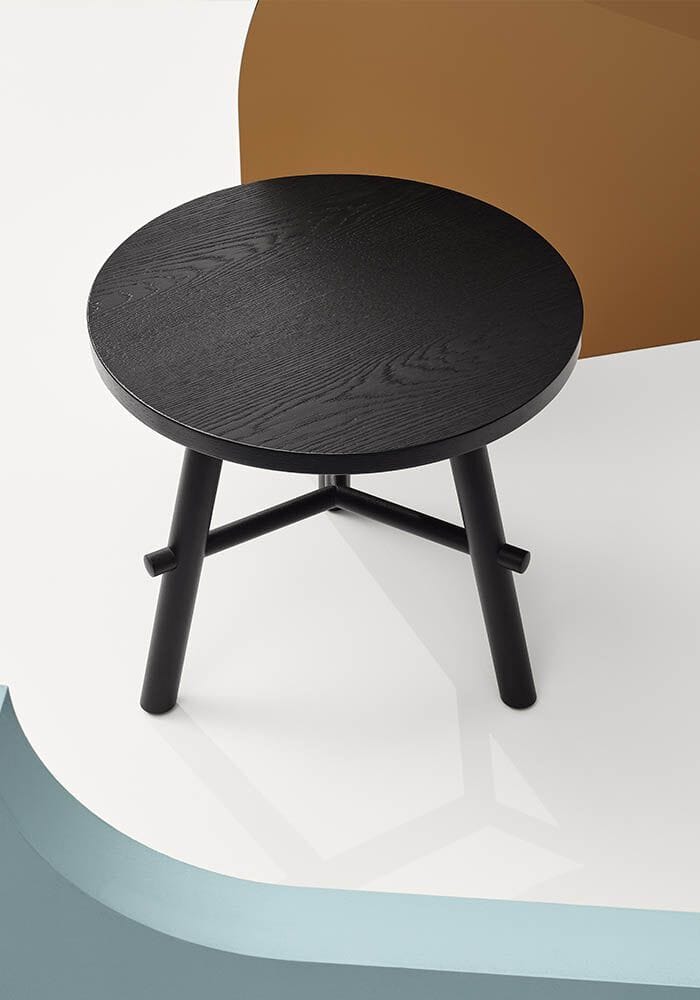 Стальной круглый журнальный столик с верхней частью HPL Infiniti Record Contract ARCH-00039415 - Вид №1