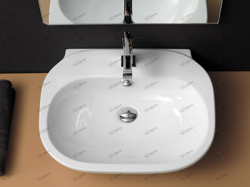 66335 Подвесная раковина настенная овальная Newform Lavabi белая