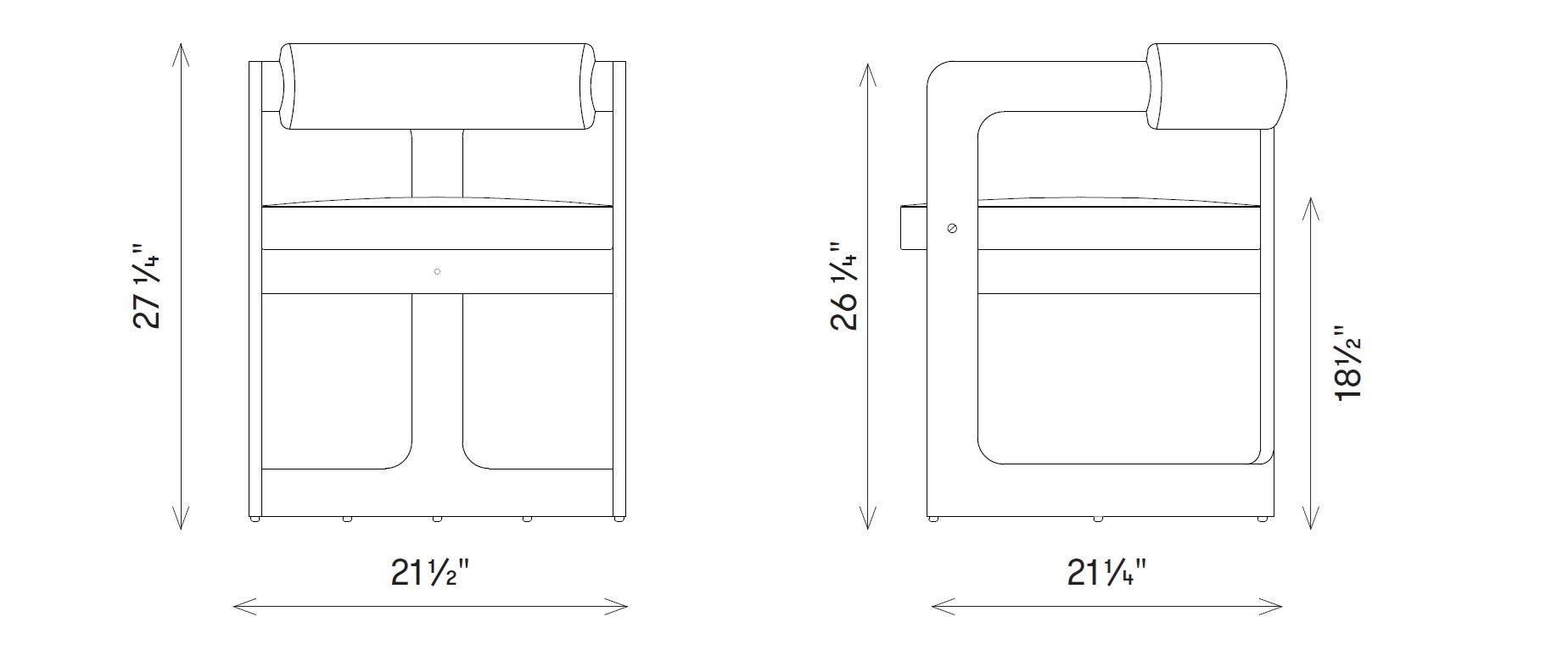 Мягкий тканевый стул с подлокотниками Kelly Wearstler ZUMA ARCH-00125172 - Вид №7