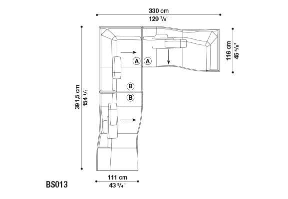 Угловой диван из ткани B&B Italia ARCH-00127003 - Вид №27