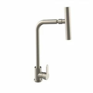 Orange Steel M99-009ni однозахватный смеситель для кухни с поворотным изливом и подвижным аэратором. Цвет: никель. Хром