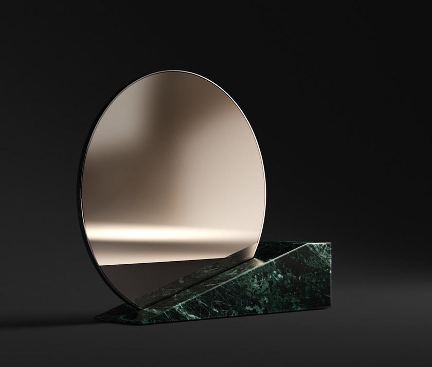 ROSSATO ARREDAMENTI Круглое настольное зеркало из мрамора Home sun-id-1447052 - Вид №1