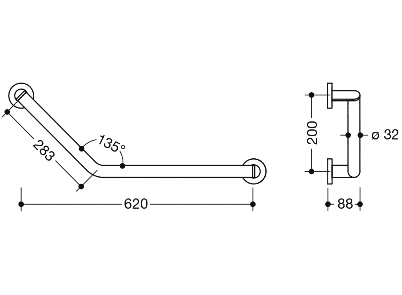 900.22.30040 угловая ручка HEWI System 900 - Вид №1