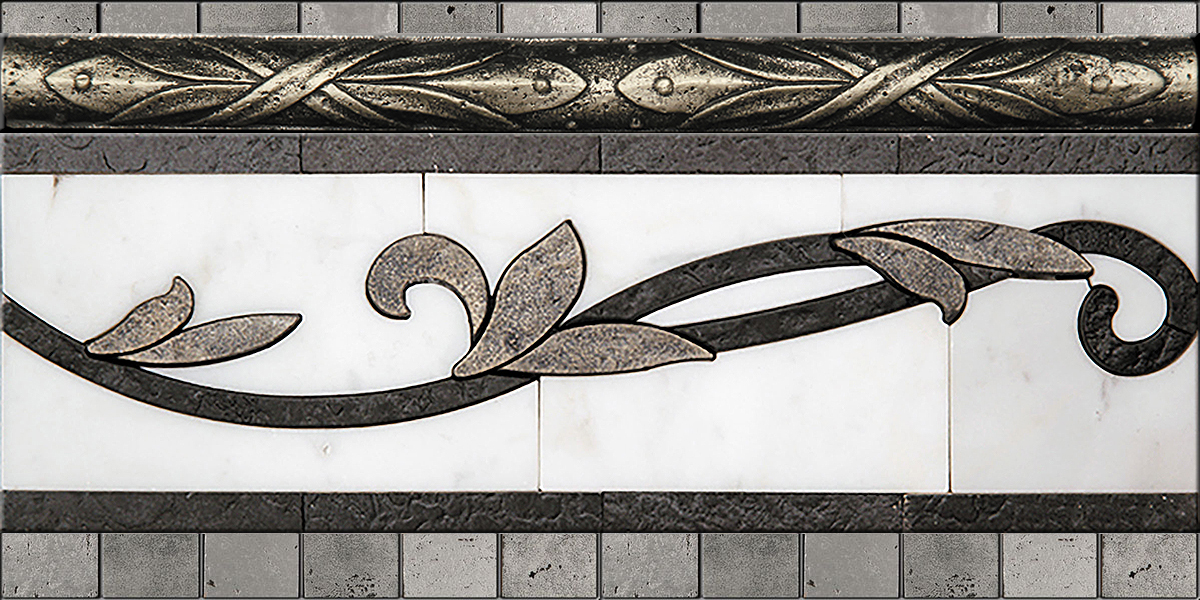 БОРДЮР ИЗ МРАМОРА LN-6 SKALINI FLORAL LN6 - Вид №2