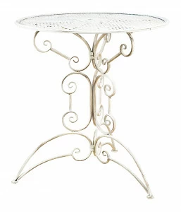Складной столик кофейный белый антик "Берси" BYOBJECT  009465 Белый