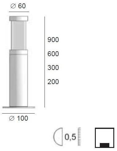 BEL-LIGHTING Столбик из нержавеющей стали Atrex 771  - Вид №1