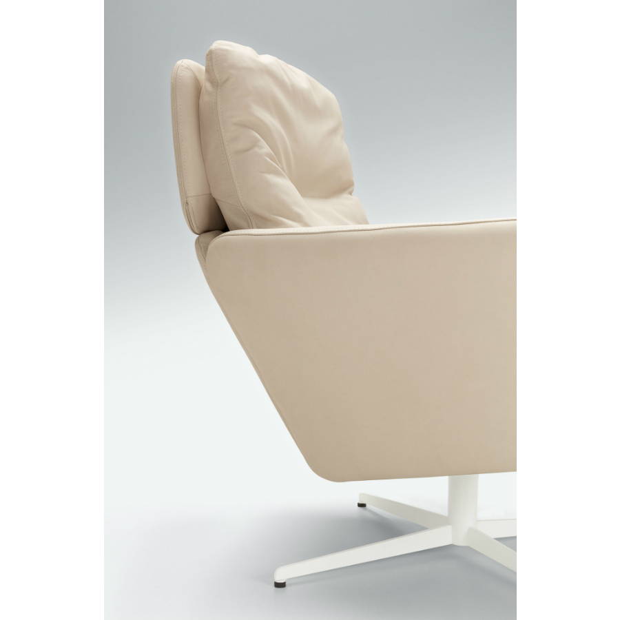 Кресло Amy, кожаное, молочное Sits S1791 - Вид №5