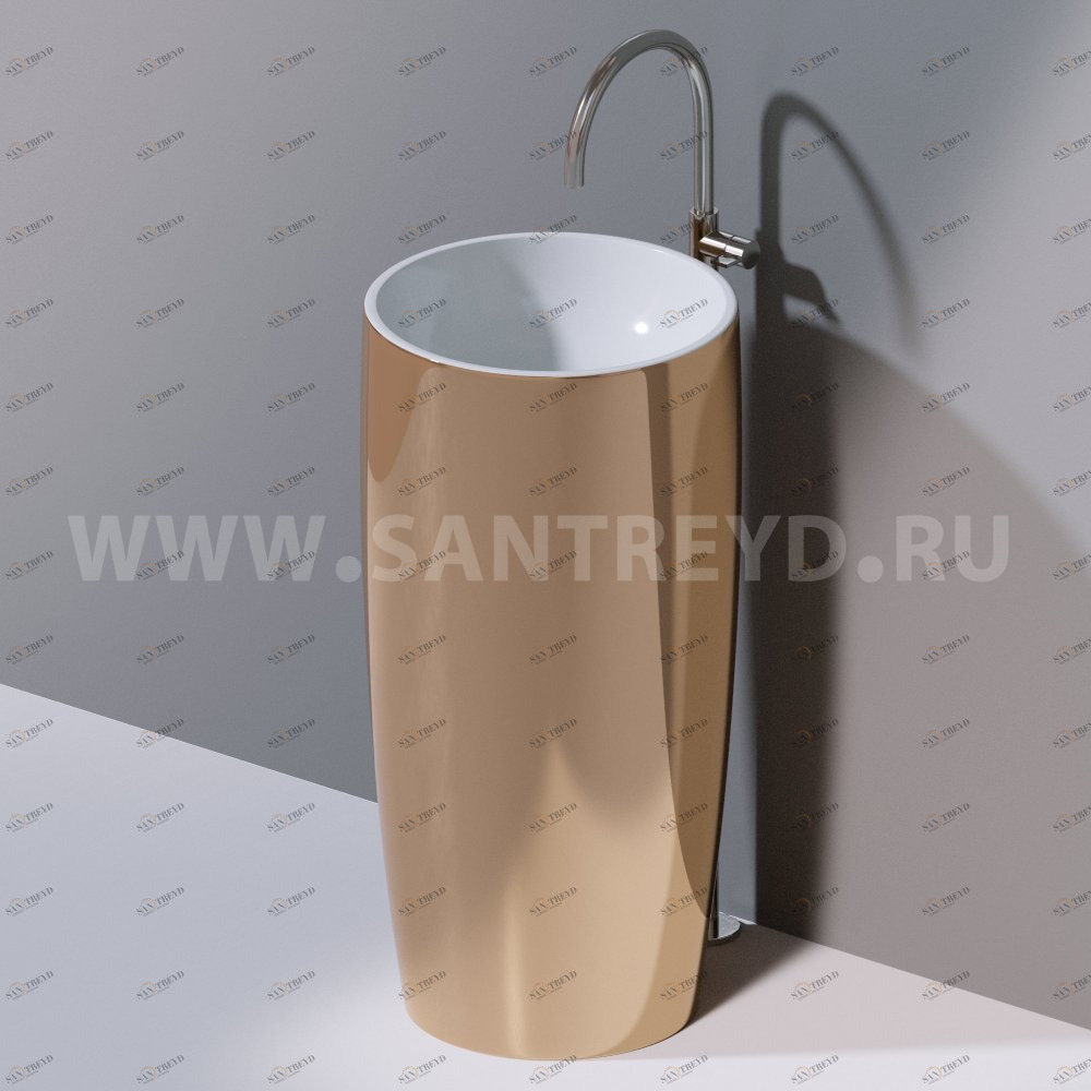 L103T0R0VT.255 Напольная раковина стоящая круглая A. e T. Italia PILLAR AeT ITALIA