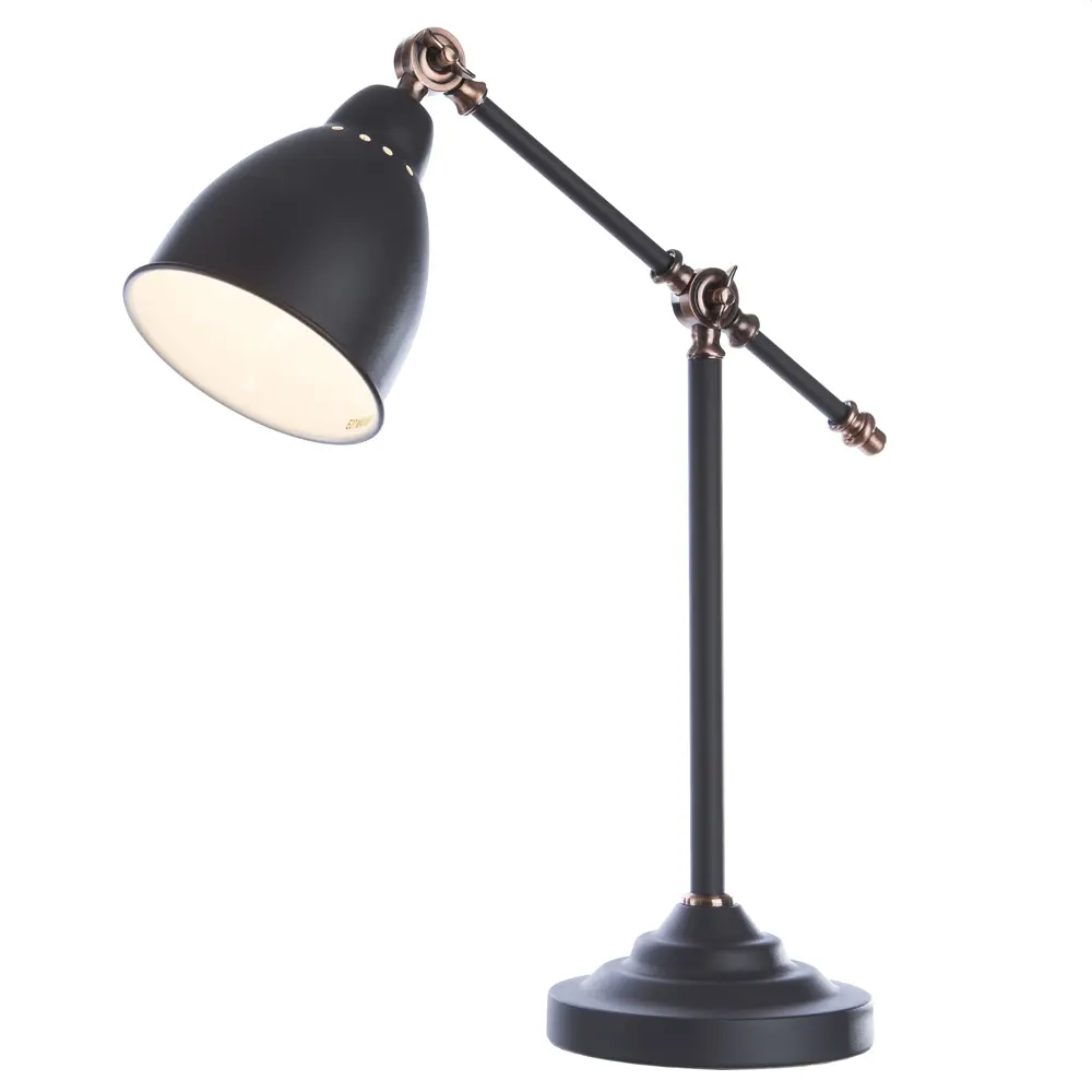 Настольная лампа Braccio 1xE27x60 Вт, цвет чёрный матовый Arte Lamp STLM-2187866 - Вид №1