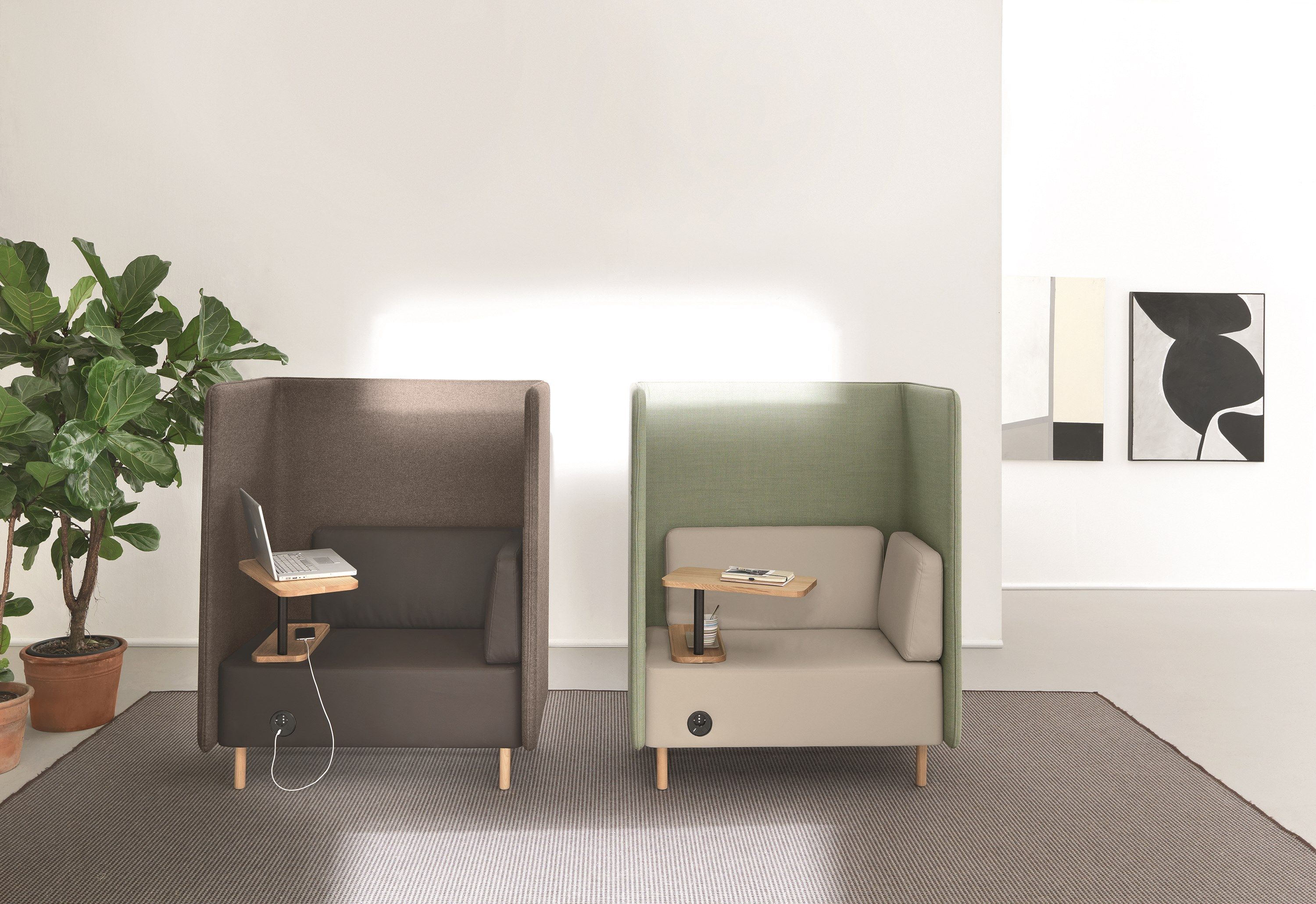 Тканевое кресло с высокой спинкой Martex Core ARCH-00032698 - Вид №2